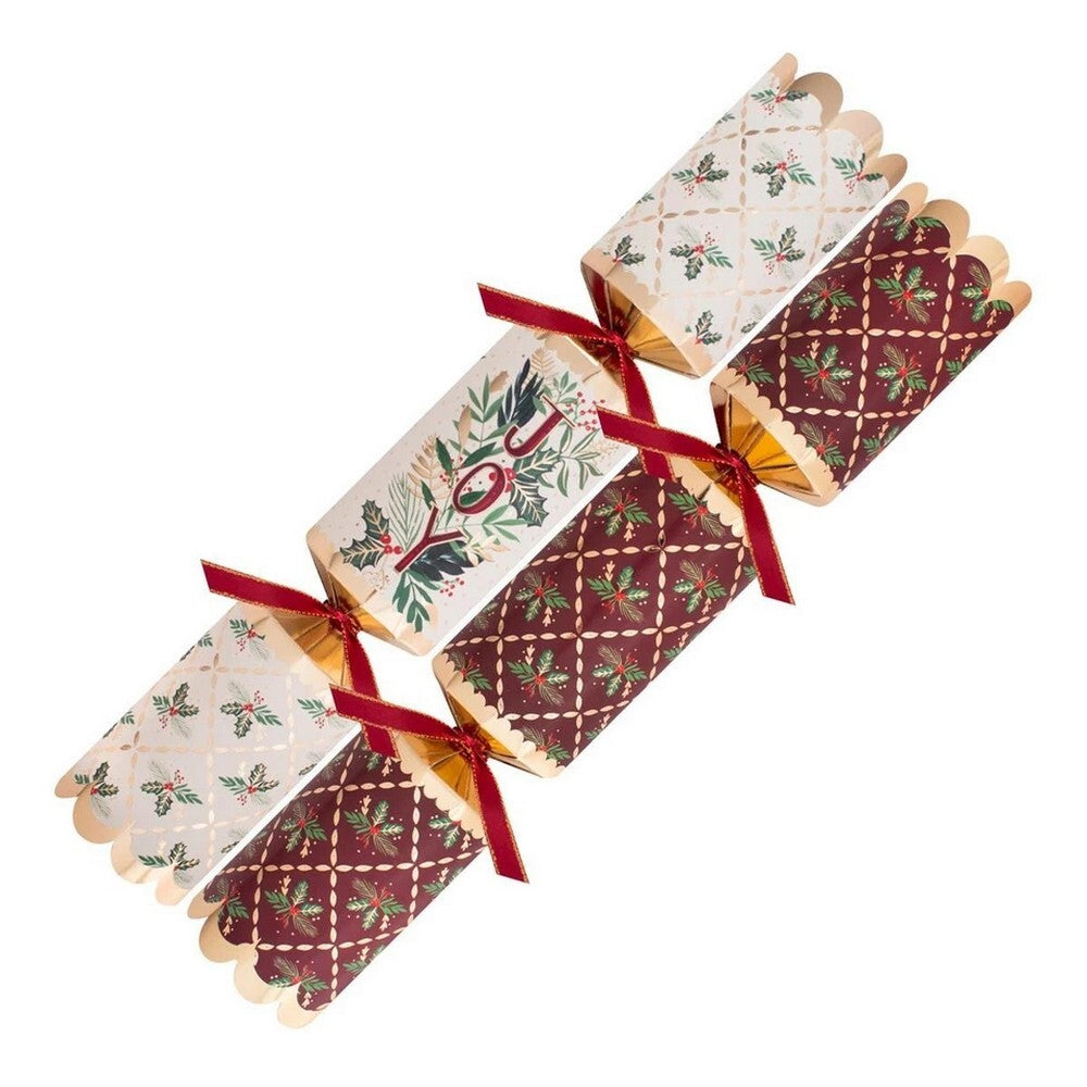 RSW 8 Premium Burgundy Joy 12.5-Inch Christmas Crackers – Holiday Party Favors, Festive Fun, and Seasonal Decor for Kids and Family, Christmas Celebration Essentials
