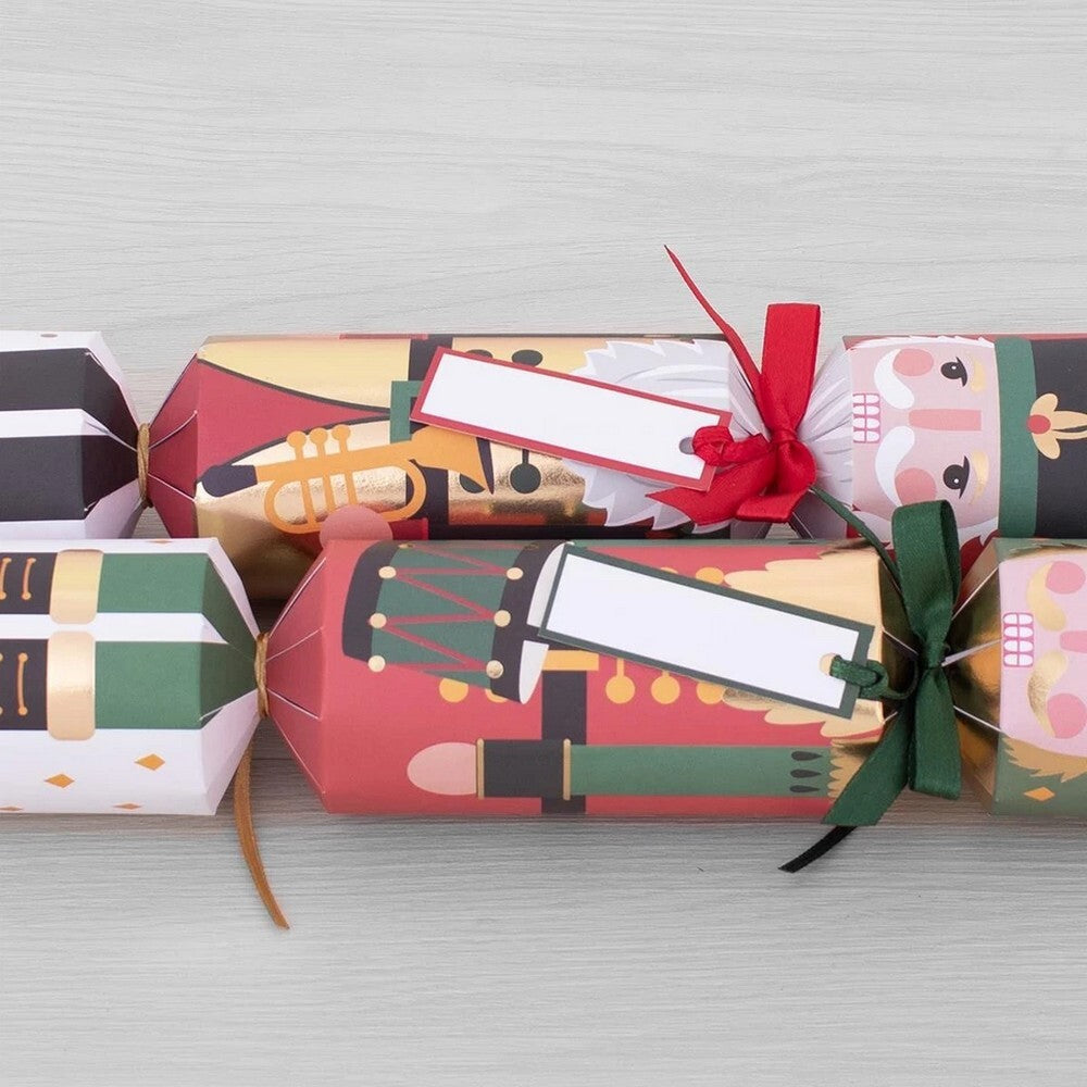 RSW 6 Nutcracker 12-Inch Christmas Crackers – Holiday Party Favors, Festive Fun, and Seasonal Activities for Kids and Family, Christmas Celebration Essentials