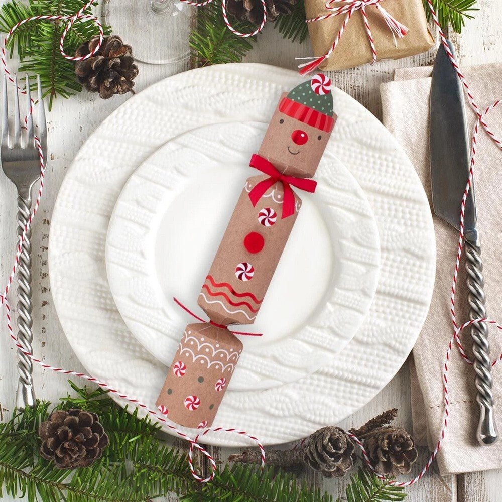 RSW 6 Gingerbread 12-Inch Christmas Crackers – Holiday Party Favors, Festive Fun, and Seasonal Decor for Kids and Family, Christmas Celebration Essentials