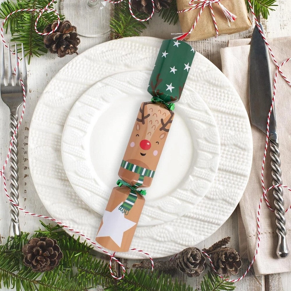RSW 6 Rudolph’s Present Dash 12-Inch Christmas Crackers – Holiday Party Favors, Festive Fun, and Seasonal Activities for Kids and Family, Christmas Celebration Essentials