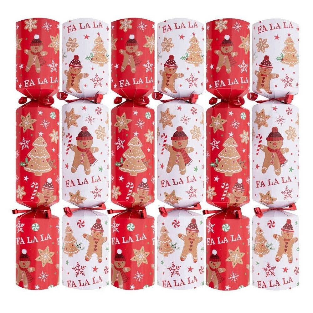 RSW 6 Gingerbread Kazoo 12-Inch Christmas Crackers – Holiday Party Favors, Festive Fun, and Seasonal Activities for Kids and Family, Christmas Celebration Essentials