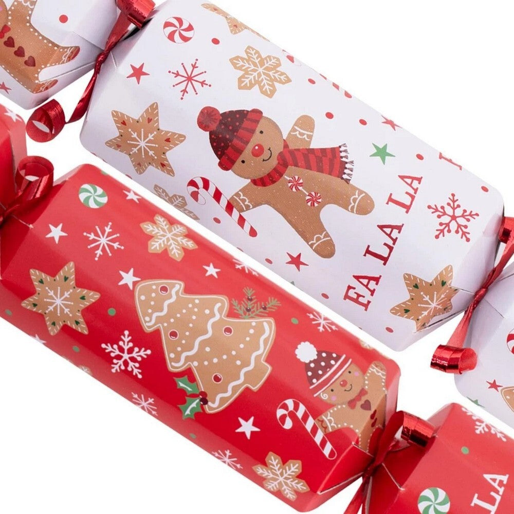 RSW 6 Gingerbread Kazoo 12-Inch Christmas Crackers – Holiday Party Favors, Festive Fun, and Seasonal Activities for Kids and Family, Christmas Celebration Essentials