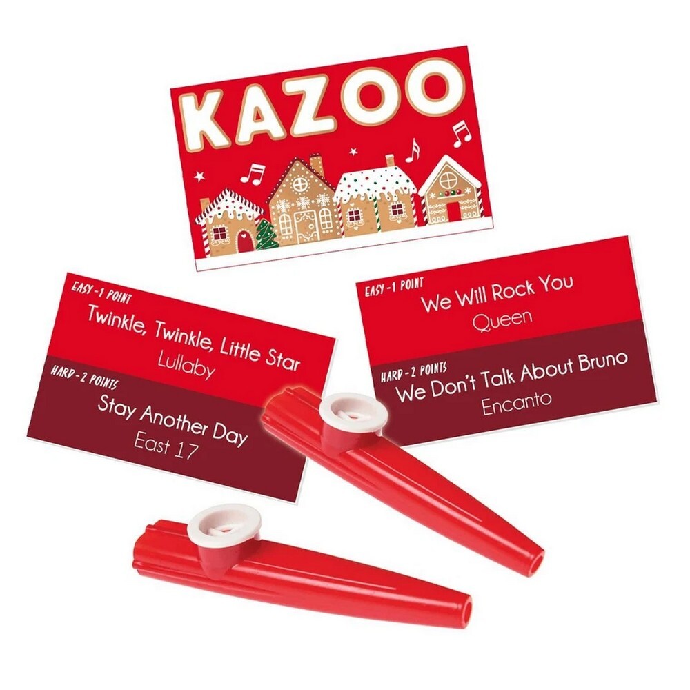 RSW 6 Gingerbread Kazoo 12-Inch Christmas Crackers – Holiday Party Favors, Festive Fun, and Seasonal Activities for Kids and Family, Christmas Celebration Essentials