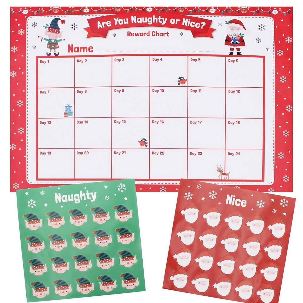 RSW Santa’s Naughty or Nice Chart – Christmas Holiday Activity and Seasonal Fun for Kids and Family, Festive Games, Holiday Celebration, and Christmas Entertainment