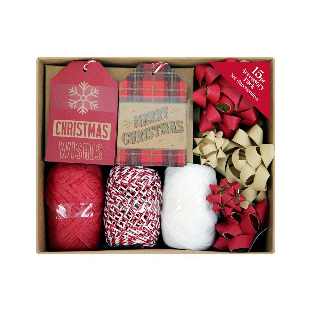 Eurowrap 15-Piece Kraft Gift Tags with Ribbon – Rustic Brown Accessory Set for Christmas, Birthday, Wedding, Party & DIY Gift Wrapping