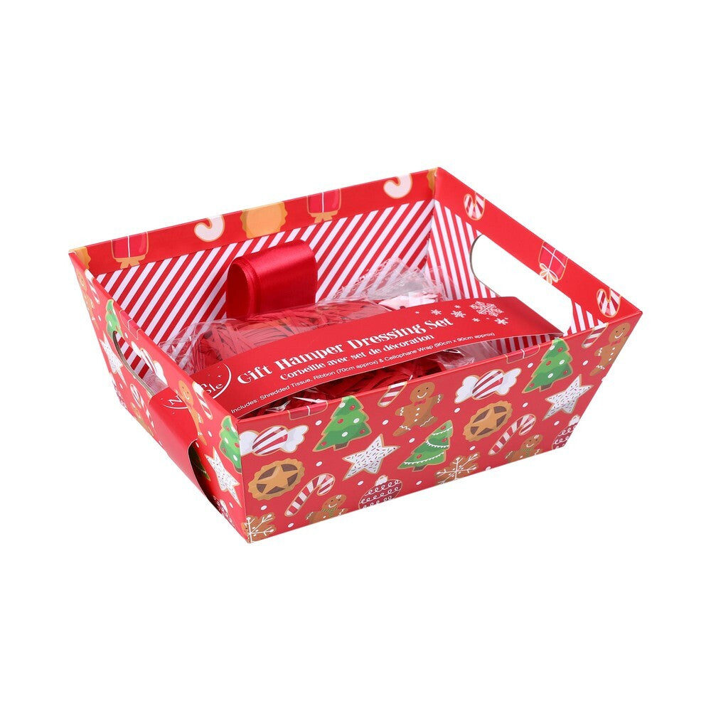 Eurowrap Christmas Gingerbread Hamper Set – Holiday Gift Basket, Festive Packaging, Seasonal Gift Giving, Christmas Celebration, and Holiday Treats for Family and Friends