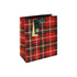 Eurowrap Tartan Gift Bag – Christmas and Holiday Wrapping, Seasonal Packaging for Presents, Parties, and Festive Gifting, Holiday Celebration, and Perfect Christmas Gift Presentation - Size MEDIUM