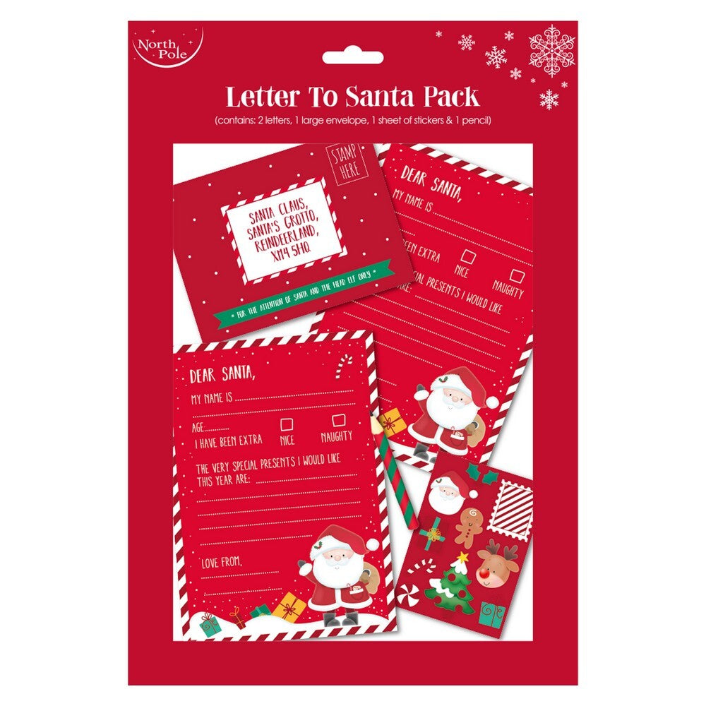 Eurowrap Letter to Santa Pack – Christmas Holiday Activity Set for Kids, Festive Writing, Seasonal Fun, Holiday Celebration, and Creative Christmas Crafting