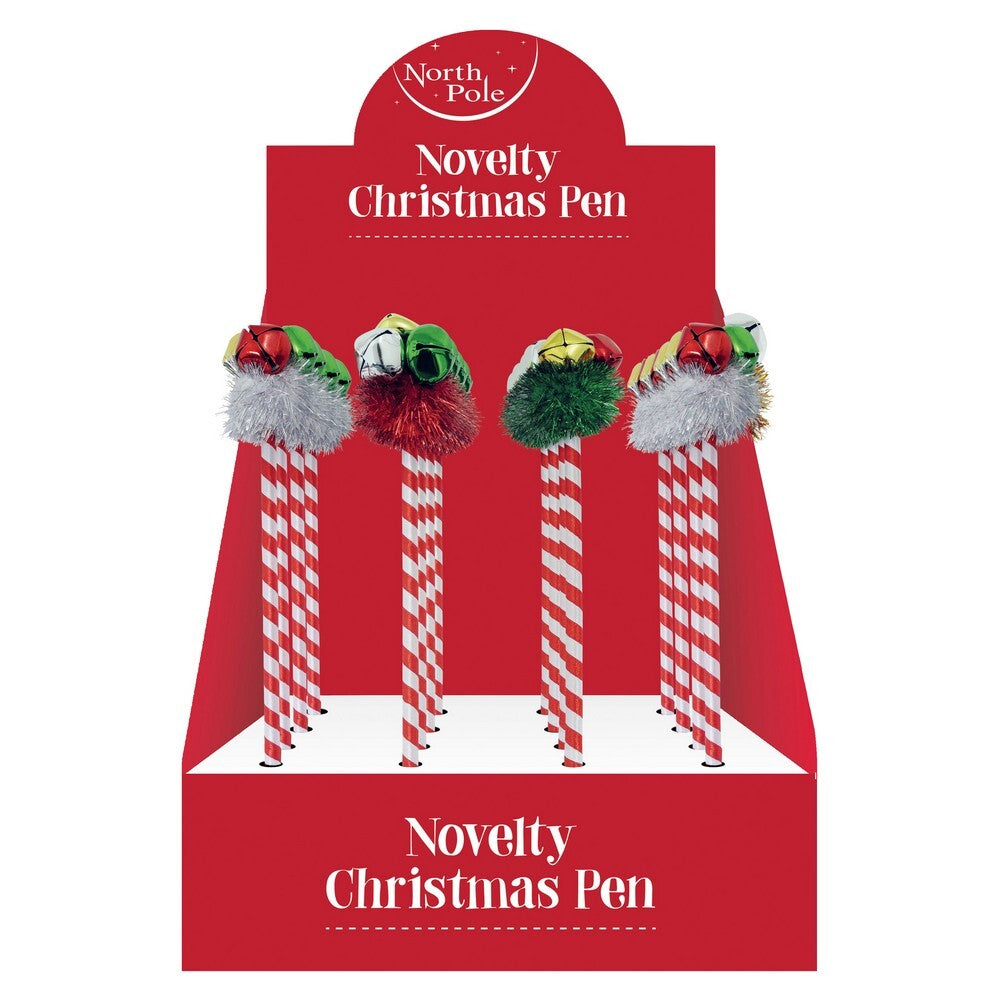 Eurowrap Christmas Bell Pen – Festive Holiday Writing Pen for Seasonal Gifting, Christmas Party Favors, Stocking Fillers, and Holiday Celebration Essentials