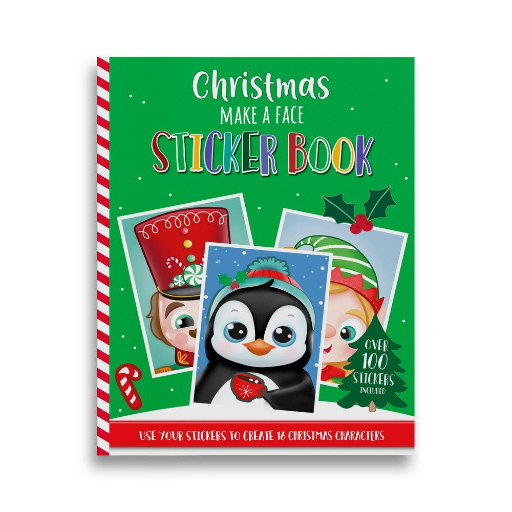 Eurowrap Christmas Make-a-Face Sticker Book – Festive Holiday Activity Book for Kids, Creative Fun, Seasonal Gifting, Christmas Celebration, and Holiday Crafting Entertainment
