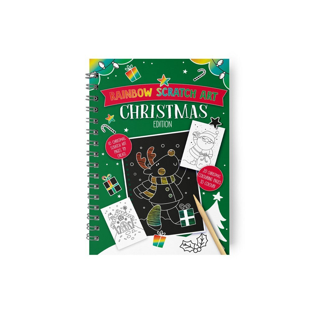 Eurowrap Christmas Scratch Art Book – Festive Holiday Activity Book for Kids, Creative Fun, Seasonal Gifting, Christmas Celebration, and Holiday Crafting Entertainment