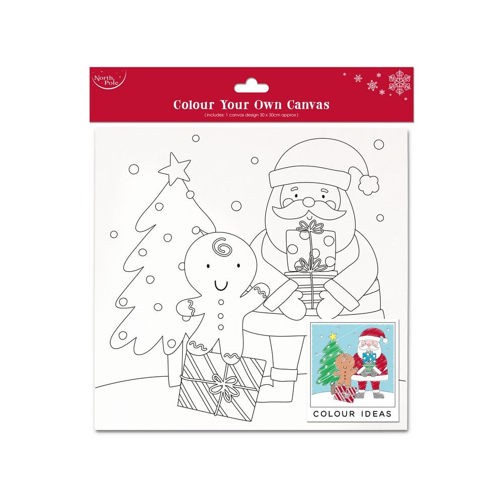 Eurowrap Christmas Santa Large Canvas – Festive Holiday Wall Art Decoration for Home, Office, Seasonal Celebrations, Christmas Décor, and Holiday Gifting