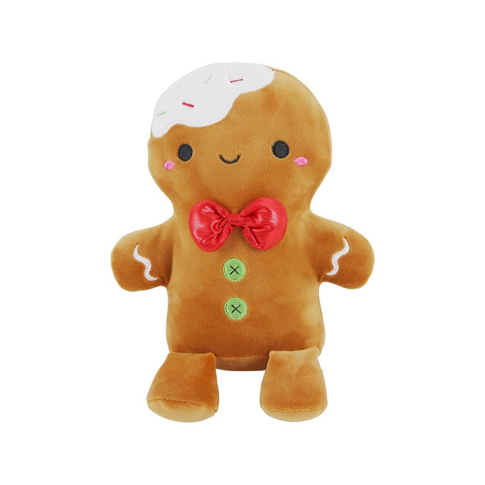 Eurowrap Gingerbread Plush – Soft Festive Christmas Toy for Kids, Holiday Décor, Seasonal Gifting, Christmas Celebration, and Holiday Fun Essentials