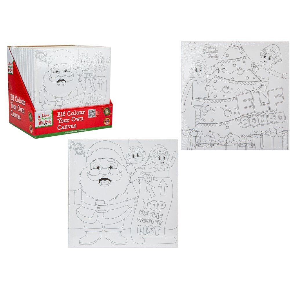 PMS Elf CYO Canvas – Christmas Holiday Craft Kit for Kids, Seasonal Creative Fun, Festive Decorations, and Holiday Celebration Activities