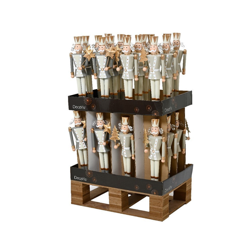 Kaemingk Nutcracker Iron Star & Tree Set 1 Piece Metal Christmas Ornaments, Holiday Tabletop & Garden Décor
