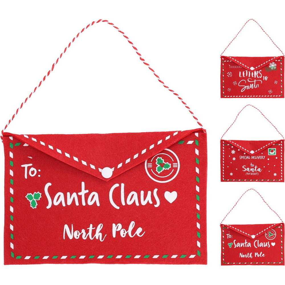 Koopman Christmas Envelope Decoration – 38cm Assorted Holiday Ornament, Seasonal Festive Decor for Home, Tabletop & Xmas Display