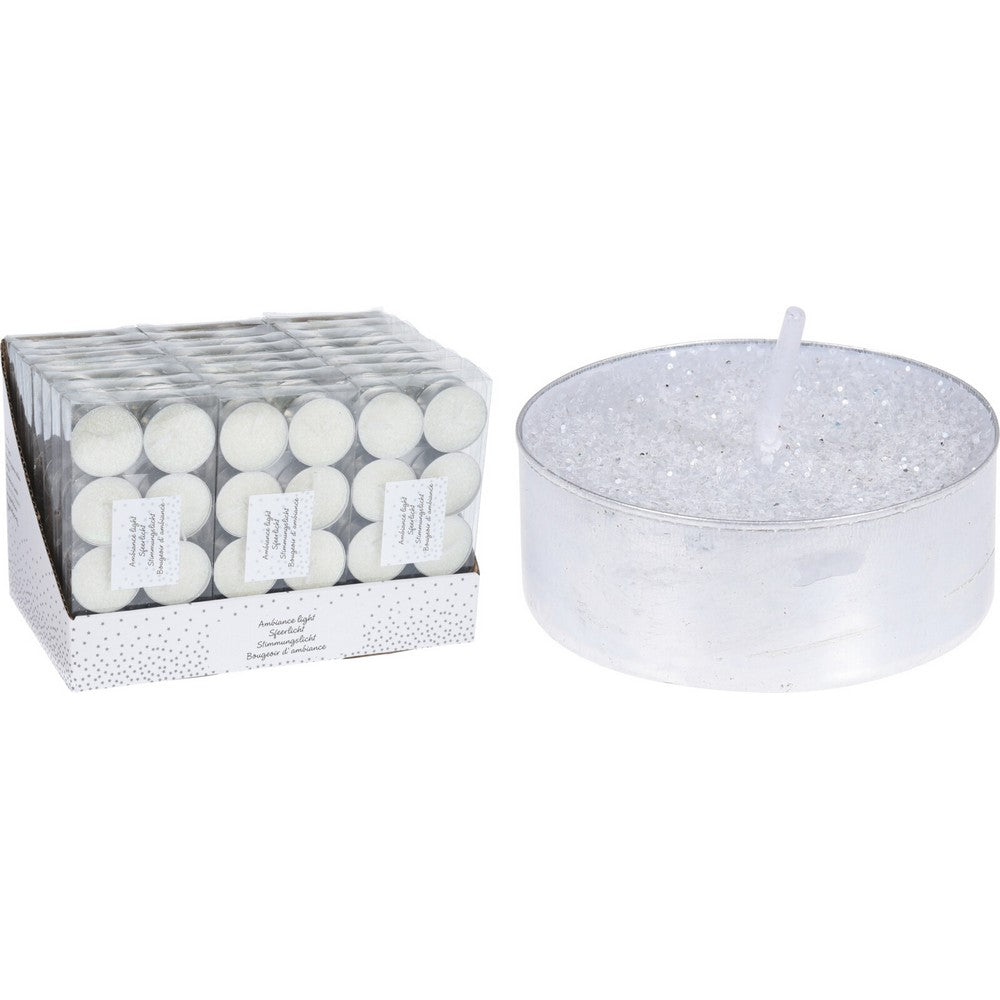 Koopman Tealight Candle Set of 8pcs – White Unscented Tea Light Candles for Home, Living Room, Christmas Decoration, Seasonal Holiday Décor