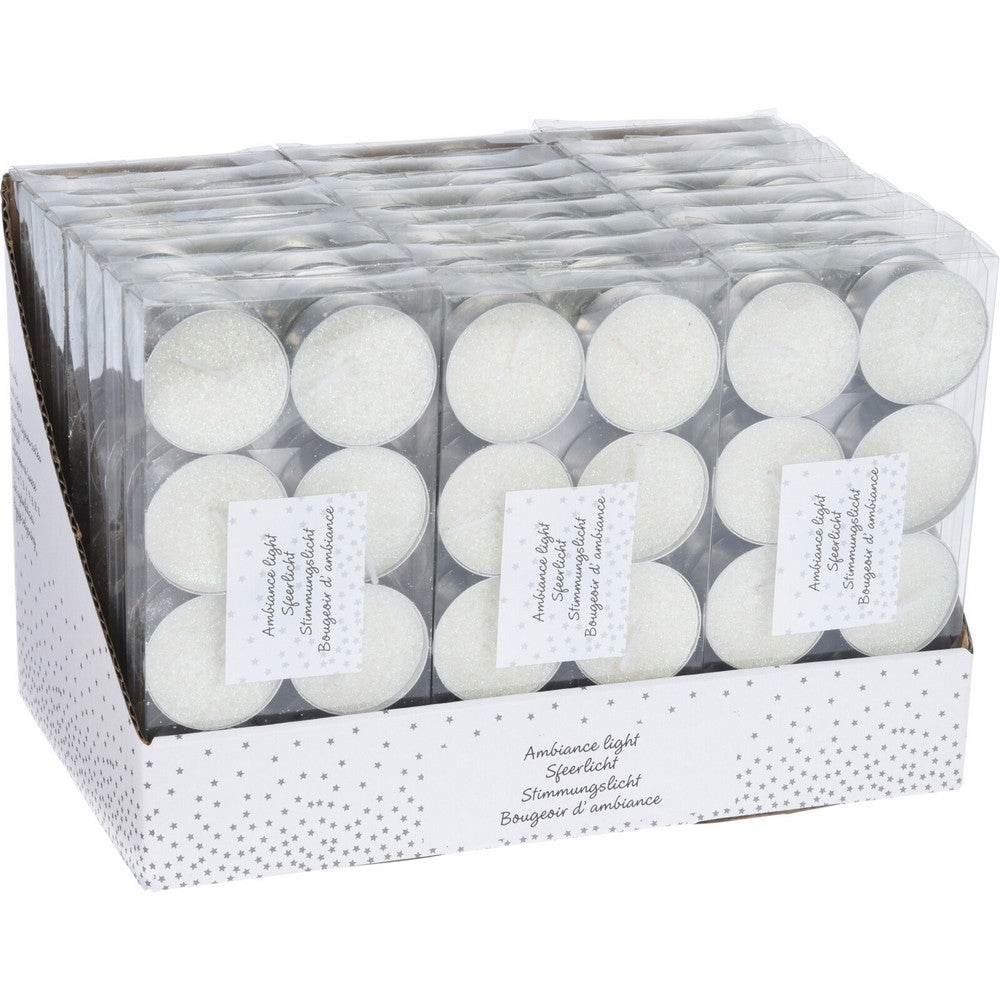 Koopman Tealight Candle Set of 8pcs – White Unscented Tea Light Candles for Home, Living Room, Christmas Decoration, Seasonal Holiday Décor