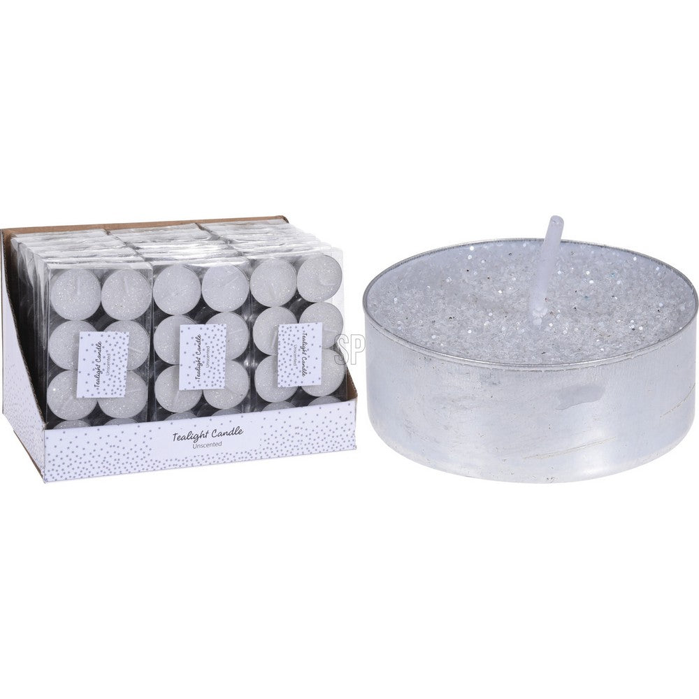 Koopman Tealight Candle Set of 8pcs – White Unscented Tea Light Candles for Home, Living Room, Christmas Decoration, Seasonal Holiday Décor