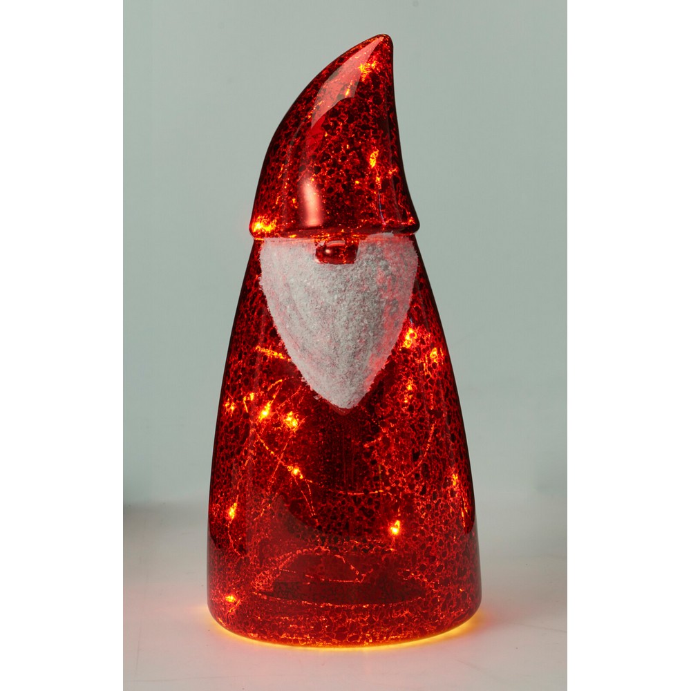 Koopman Santa with LED Light – 21cm Christmas Figurine, Assorted Design, Holiday Seasonal Decoration, Festive Home & Tabletop Decor, 1 Piece