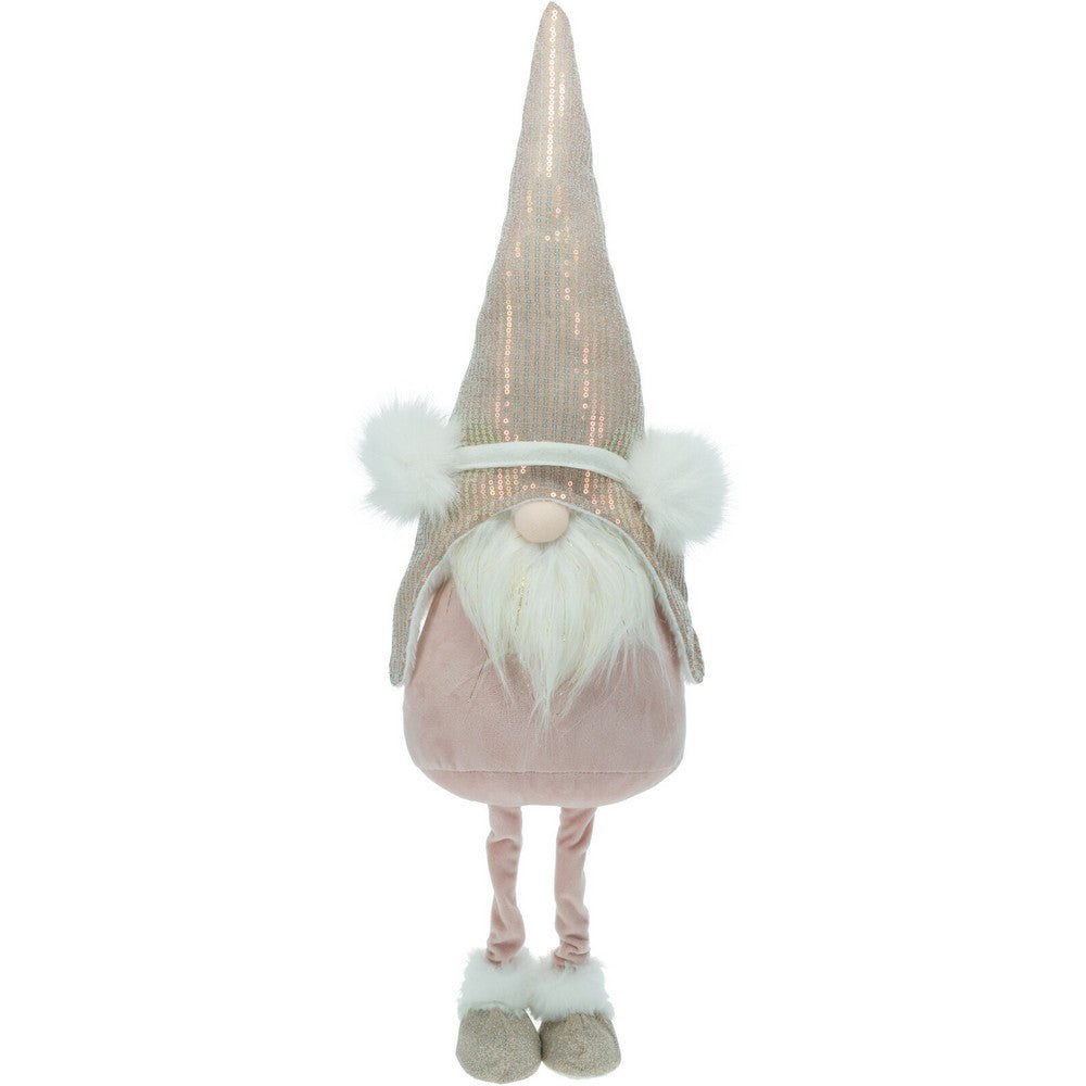 Koopman Gnome Decoration – 67cm Assorted Design Pink, Christmas Holiday Figurine, Seasonal Festive Ornament for Home, Tabletop & Xmas Display