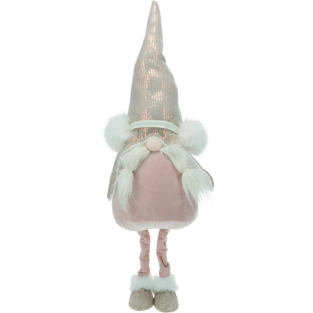 Koopman Gnome Decoration – 67cm Assorted Design Pink, Christmas Holiday Figurine, Seasonal Festive Ornament for Home, Tabletop & Xmas Display