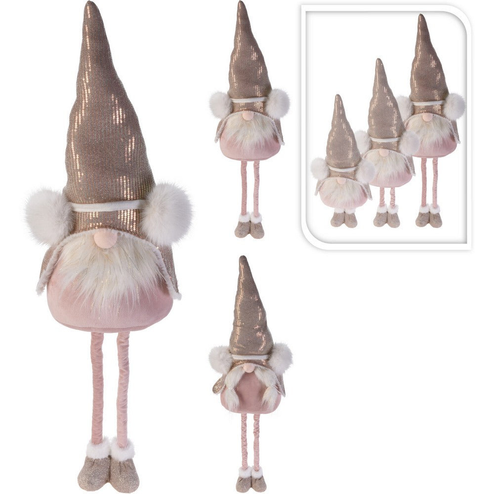 Koopman Gnome Decoration – 93cm Assorted Pink Design, Christmas Holiday Figurine, Seasonal Festive Ornament for Home, Tabletop & Xmas Display