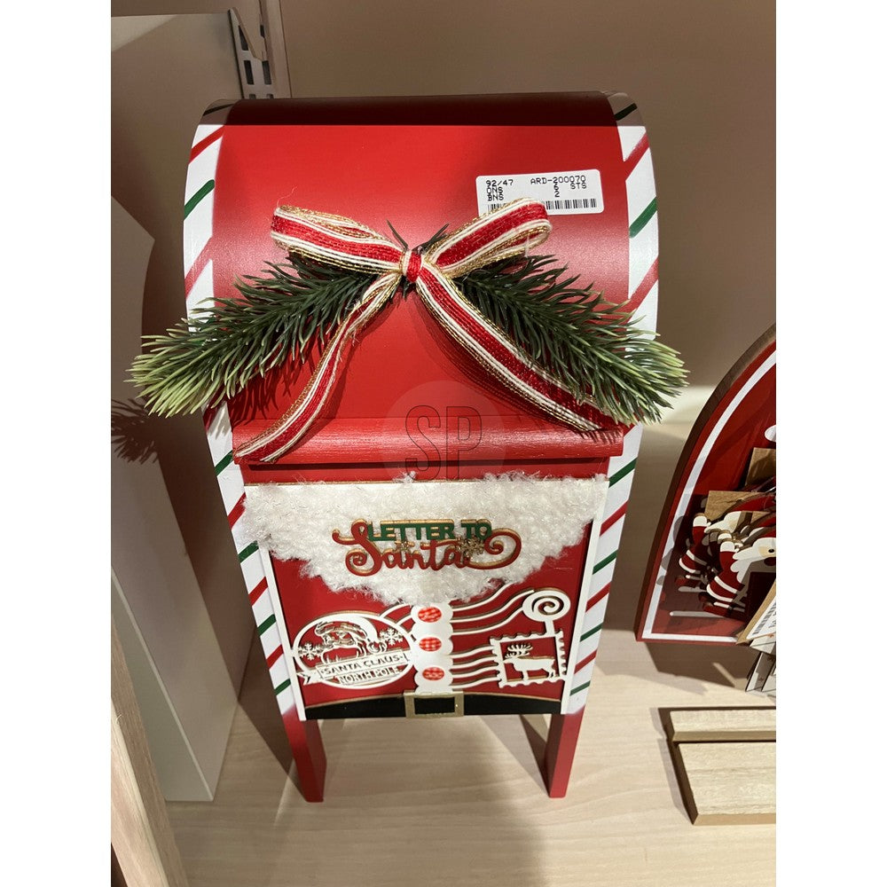 Koopman Christmas Letterbox Decoration – 44cm Holiday Ornament, Seasonal Festive Decor for Home, Tabletop & Xmas Display