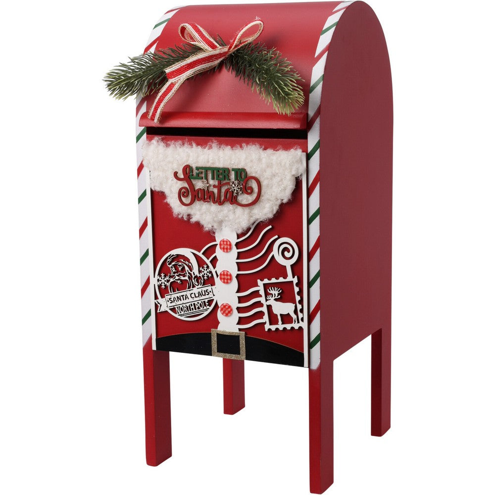 Koopman Christmas Letterbox Decoration – 44cm Holiday Ornament, Seasonal Festive Decor for Home, Tabletop & Xmas Display