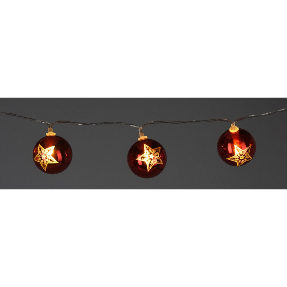 Koopman LED Chain Ball 10LED 120 cm – Christmas Holiday String Lights, Festive Seasonal Decor, Xmas Party Lighting, Indoor & Outdoor Holiday Decoration