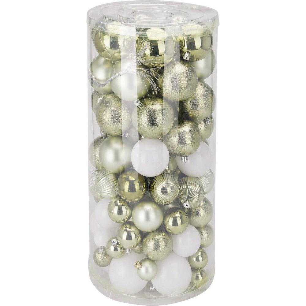 Koopman Christmas Balls Set – 100 Green Xmas Ornaments, Holiday Seasonal Decoration for Tree, Home, Party & Festive Display