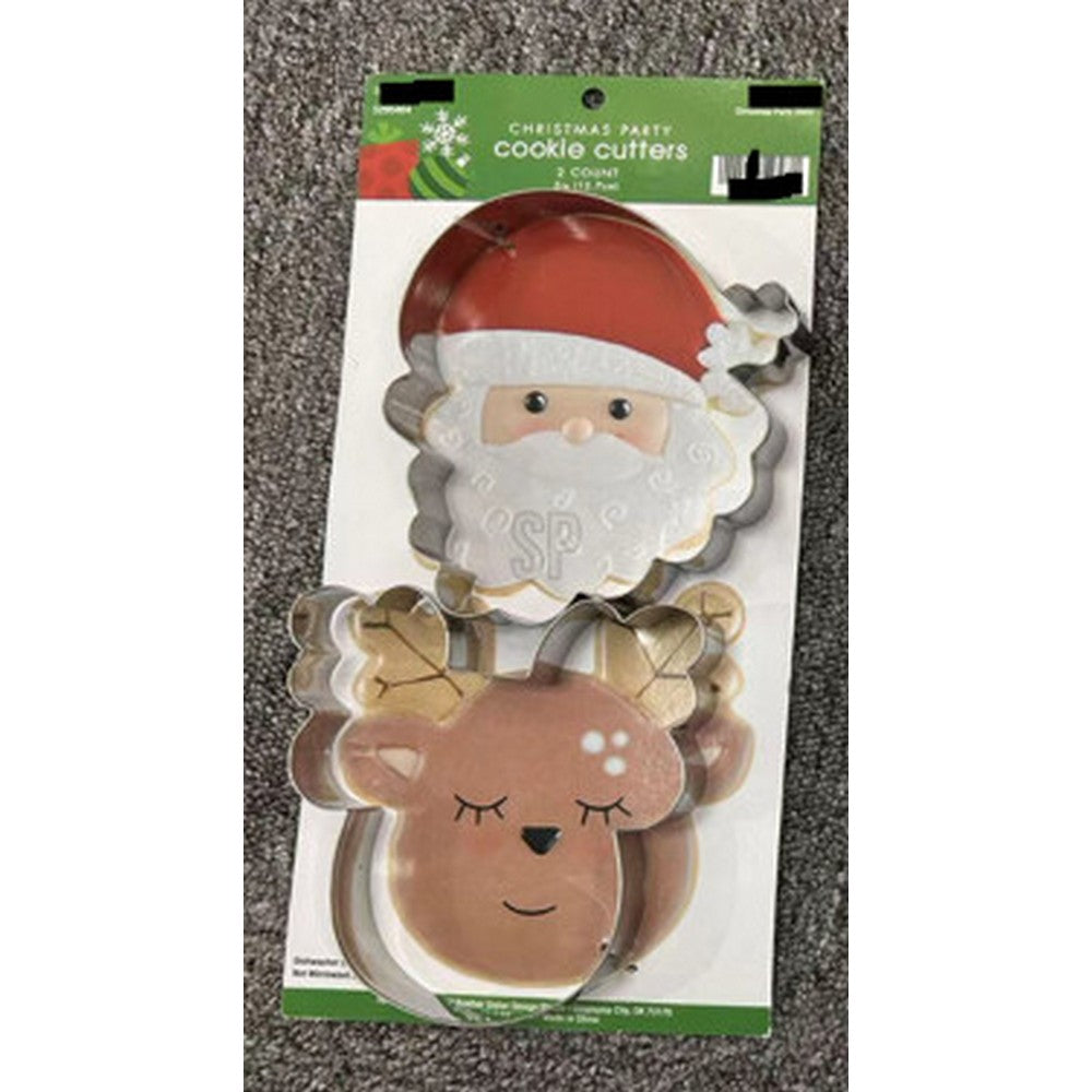 Koopman Cookie Cutter Set 2 pcs Assorted – Christmas Holiday Baking, Festive Seasonal Kitchen Tools, Xmas Cookie Molds, Holiday Baking Fun, Kids & Family Activity