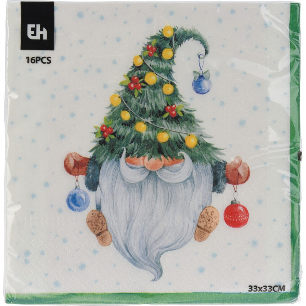 Koopman Napkins 33 x 33 cm 16 pcs Assorted – Christmas Holiday Tableware, Festive Seasonal Party Napkins, Xmas Dining Decor, Holiday Entertaining Essentials