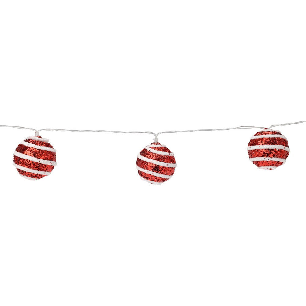 Koopman LED Lights Red & White 5 cm – Christmas Holiday String Lights, Festive Seasonal Decor, Xmas Party Lighting, Indoor & Outdoor Holiday Decoration, Assorted Colors