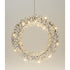 Koopman Christmas Wreath – 30cm Silver with LED Lights, Holiday Seasonal Decoration for Door, Wall, Home & Festive Xmas Display