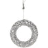 Koopman Christmas Wreath – 30cm Silver with LED Lights, Holiday Seasonal Decoration for Door, Wall, Home & Festive Xmas Display