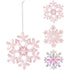 Koopman Snowflake Hanging Decoration – 12cm Christmas Ornament, Holiday Seasonal Decor for Tree, Home, Tabletop & Festive Display