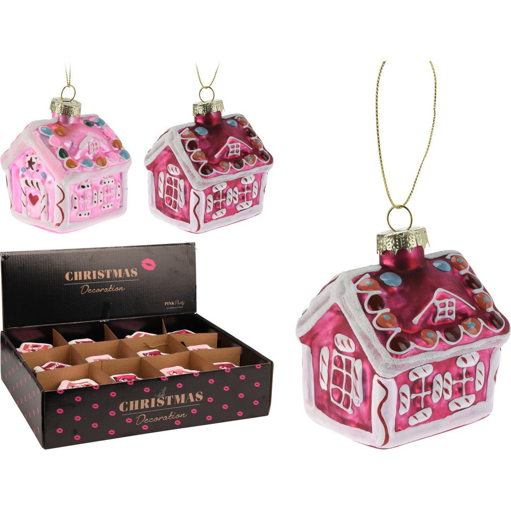 Koopman Hanging House Decoration – 8cm Assorted Christmas Ornament, Holiday Seasonal Decor for Tree, Home & Festive Tabletop Display