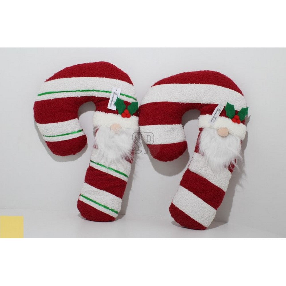 Koopman Candy Cane Cushion – 46cm Assorted Christmas Decorative Pillow, Holiday Seasonal Home & Festive Decor, 1 Piece