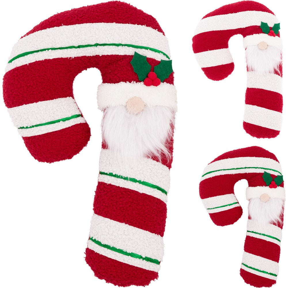 Koopman Candy Cane Cushion – 46cm Assorted Christmas Decorative Pillow, Holiday Seasonal Home & Festive Decor, 1 Piece