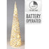 Koopman LED Cone Decoration – 60cm Grey Christmas Ornament, Holiday Seasonal Decor for Home, Tabletop, Garden & Festive Xmas Display