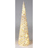 Koopman LED Cone Decoration – 60cm Grey Christmas Ornament, Holiday Seasonal Decor for Home, Tabletop, Garden & Festive Xmas Display