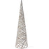 Koopman LED Cone Decoration – 60cm Grey Christmas Ornament, Holiday Seasonal Decor for Home, Tabletop, Garden & Festive Xmas Display
