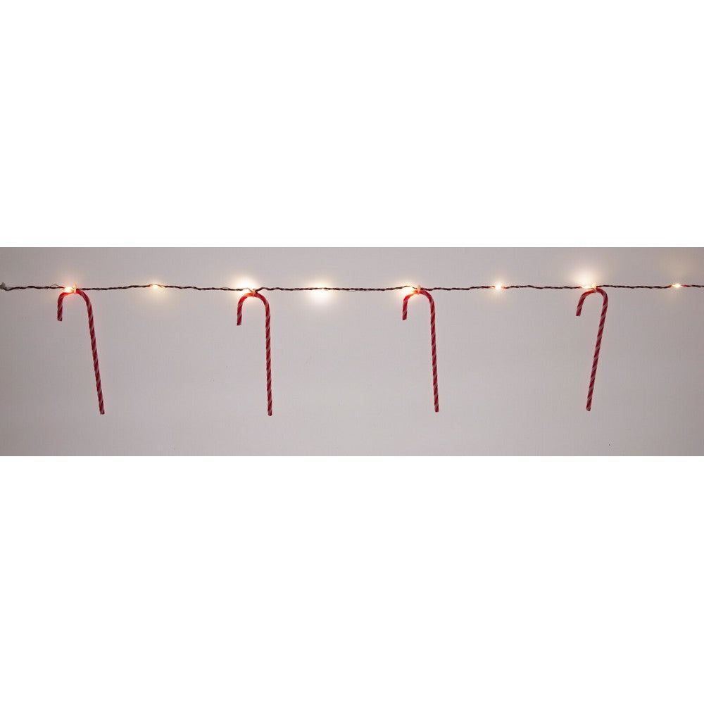 Koopman Candy Cane Deco LED String – Christmas Holiday Lights, Festive Seasonal Decor, Xmas Indoor & Outdoor Lighting, Holiday Party Decoration, Decorative LED String Lights