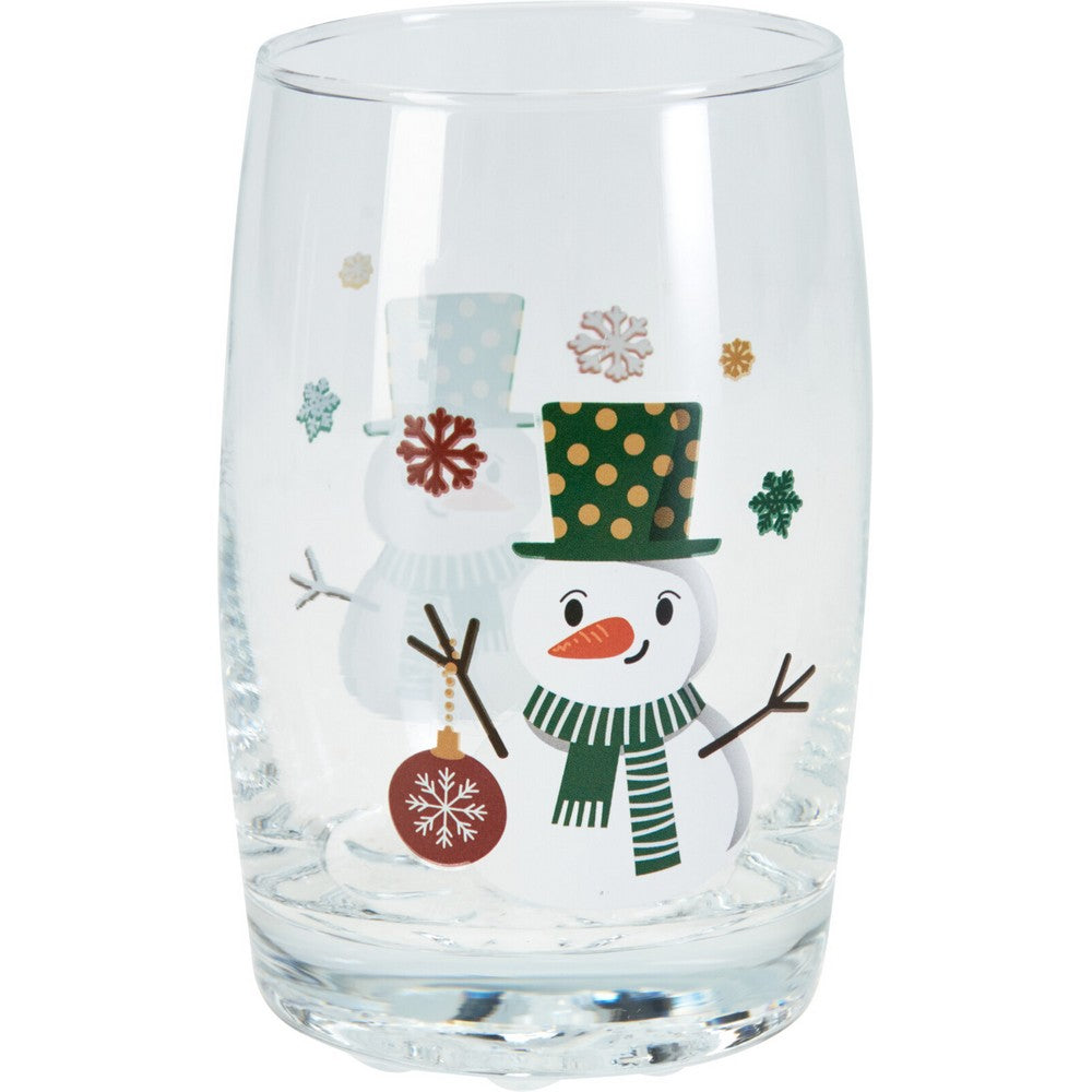 Koopman Drinking Glass Set of 3 pcs – Christmas Holiday Tableware, Festive Seasonal Glassware, Xmas Kitchen & Dining Decor, Holiday Entertaining Essentials