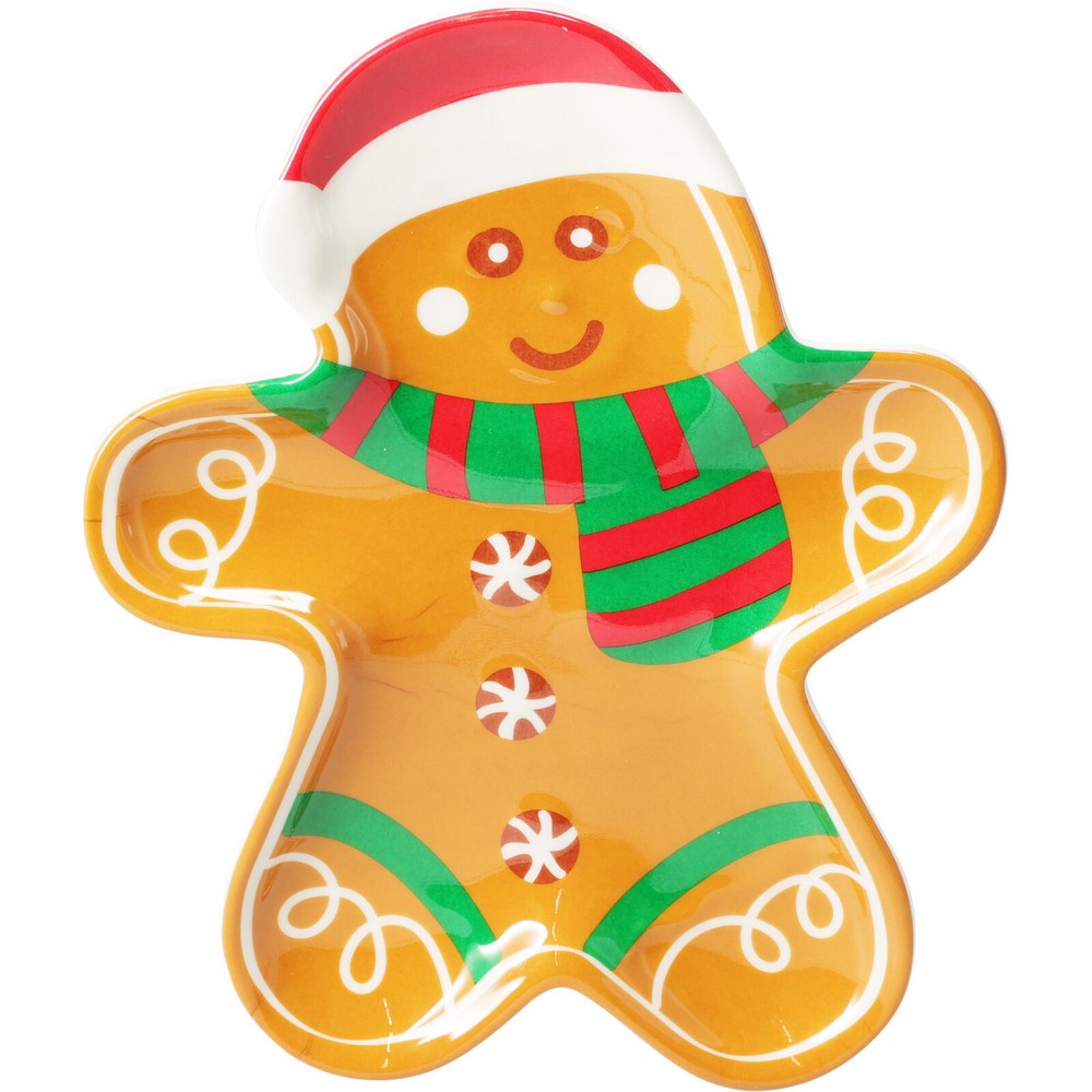 Koopman Melamine Plate 20.5 x 16.4 x 2.3 cm Assorted – Christmas Holiday Tableware, Festive Seasonal Dining Plate, Xmas Kitchen Decor, Holiday Entertaining Essentials