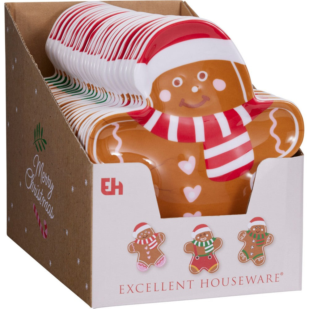 Koopman Melamine Plate 20.5 x 16.4 x 2.3 cm Assorted – Christmas Holiday Tableware, Festive Seasonal Dining Plate, Xmas Kitchen Decor, Holiday Entertaining Essentials