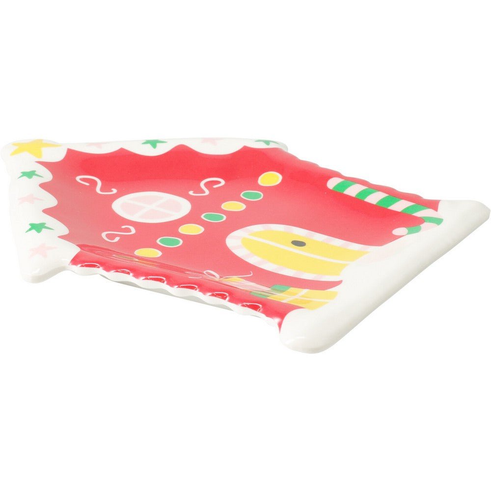 Koopman Melamine Plate 19.8 x 16.0 x 2.1 cm Assorted – Christmas Holiday Tableware, Festive Seasonal Dining Plate, Xmas Kitchen & Party Decor, Holiday Entertaining Essentials