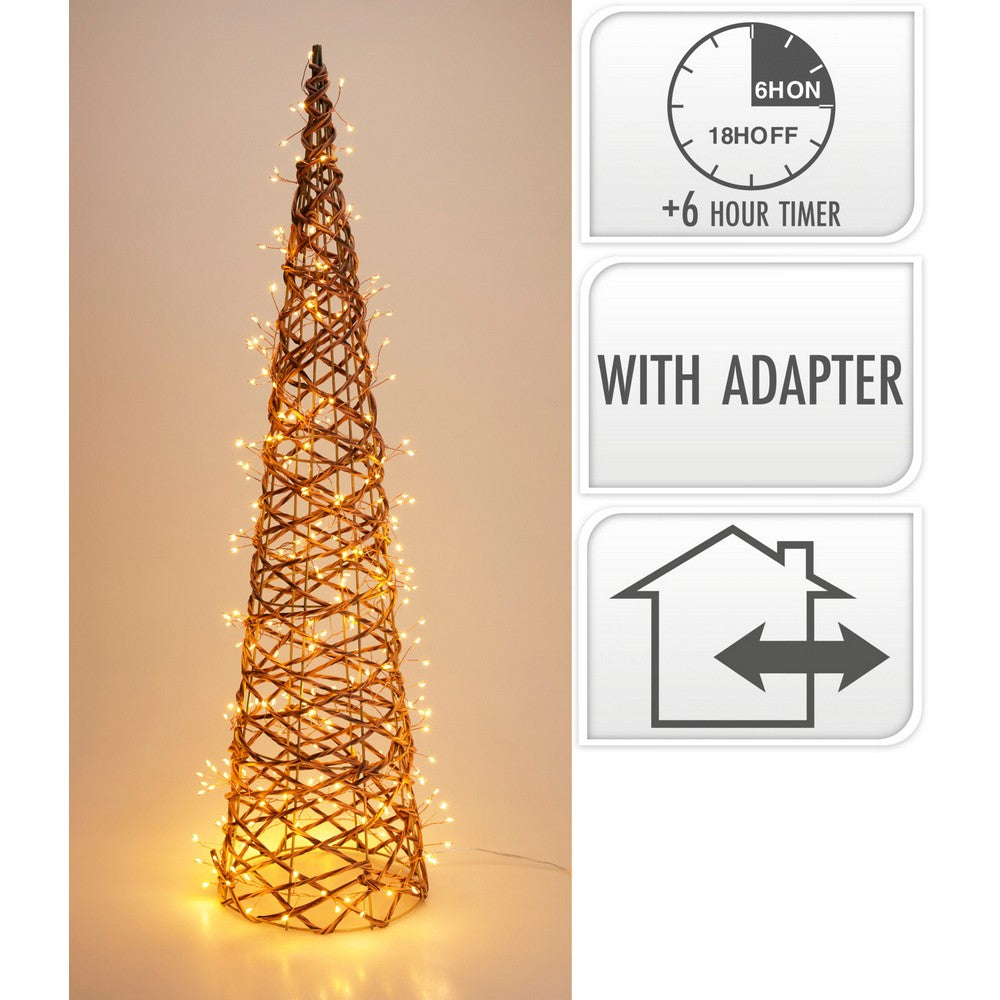 Koopman LED Cone Decoration – 80cm Christmas Ornament, Holiday Seasonal Decor for Home, Tabletop, Garden & Festive Xmas Display