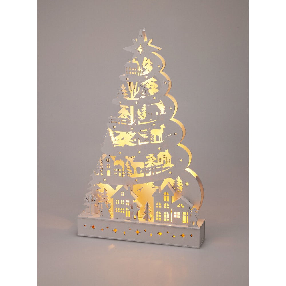Koopman White Christmas Tree 45cm 15L – Artificial Xmas Tree for Holiday Decoration, Seasonal Festive Home, Tabletop & Office Display